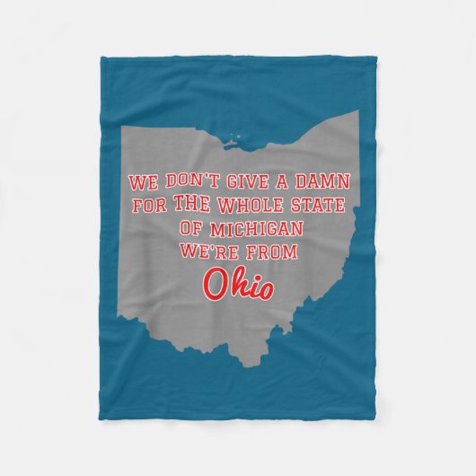 Couverture Polaire State Of Ohio We Don't Give A For Michigan  (Devant)