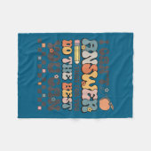 Couverture Polaire State Testing Day Motivational I Cant Answer That  (Devant (Horizontal))