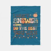 Couverture Polaire State Testing Day Motivational I Cant Answer That  (Devant)