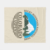 Couverture Polaire Station de ski Colorado Aspen ciel bleu (Devant (Horizontal))