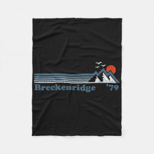 Couverture Polaire Station de ski Retro Breckenridge Colorado Snowboa