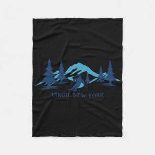 Couverture Polaire Station de ski Virgil New York Skieur Ski