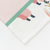 Couverture Polaire Statistiques Bébé Cute Rose Llama et Green Cactus (Coin)