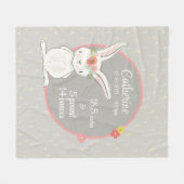 Couverture Polaire Statistiques de naissance avec petit lapin (Devant (Horizontal))