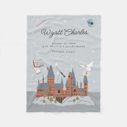 Couverture Polaire Statistiques de naissance de bébé Harry Potter à P (Devant)