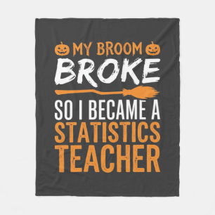 Couverture Polaire Statistiques drôles d'Halloween Professeur Broom D