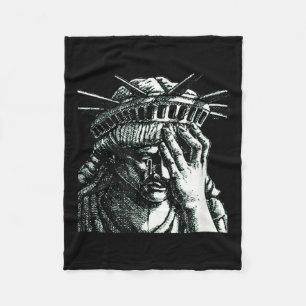 Couverture Polaire Statue De La Liberté Pleurant Anti Trump Résistez