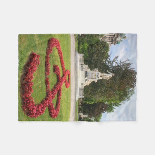 Couverture Polaire Statue Mozart À Burggarten Vienne Autriche (Devant (Horizontal))