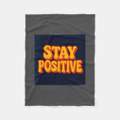 Couverture Polaire Stay Sitive Motivational Retro Tygraphy  (Devant)