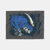 Couverture Polaire Stay Sitive Skeleton Halloween Grim Reaper Motivat (Devant (Horizontal))