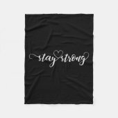 Couverture Polaire Stay Strong Heart (Devant)