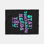 Couverture Polaire Stay Tomorrow Needs You 988 Suicide Prevention Awa (Devant (Horizontal))