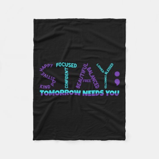 Couverture Polaire Stay Tomorrow Needs You Suicide Prevention Awarene (Devant)
