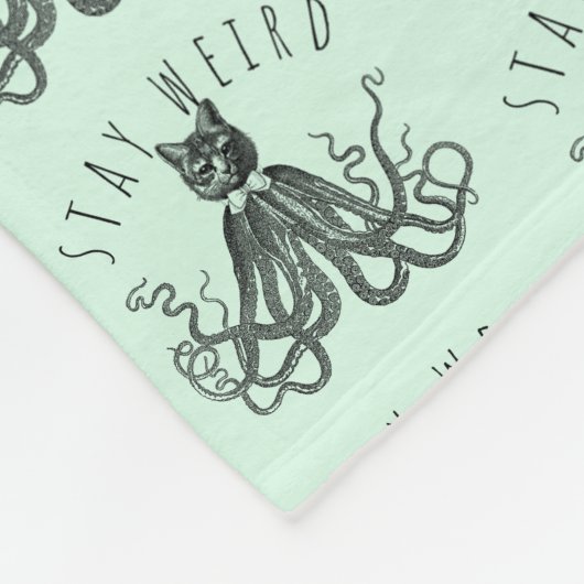 Couverture Polaire Stay Weird Catopus Cat and Octopus Mashup (Coin)