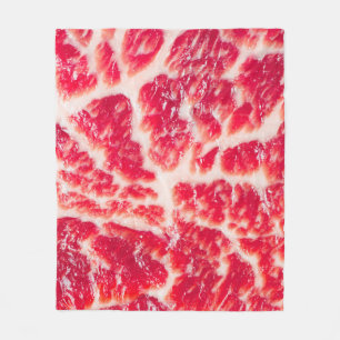 Couverture Polaire Steak de boeuf cru frais viande marbrée texture f