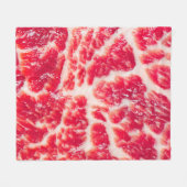 Couverture Polaire Steak de boeuf cru frais viande marbrée texture fe (Devant (Horizontal))