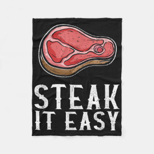 Couverture Polaire Steak It Easy Funny Barbecue Viande Fumeur Pitma
