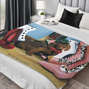 Couverture Polaire Steampunk Dachshund Chaussures Bottes victoriennes