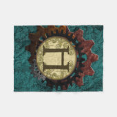 Couverture Polaire Steampunk grunge embraye la lettre H de monogramme (Devant (Horizontal))
