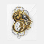Couverture Polaire Steampunk Heart with a Manometer (Devant)