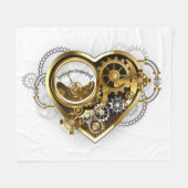 Couverture Polaire Steampunk Heart with a Manometer (Devant (Horizontal))