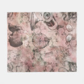 Couverture Polaire Steampunk romantique | Ephémère Vintage antique (Devant (Horizontal))