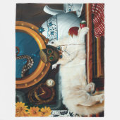 Couverture Polaire Steampunk Thé de chat sous-marin (Devant)