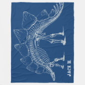 Couverture Polaire Stegosaurus aux os de dinosaure faits sur commande (Devant)