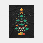 Couverture Polaire Stegosaurus Dinosaur Christmas Tree Xmas Long Slee (Devant)