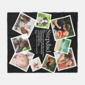 Couverture Polaire Stepdad personnalisé Définition 9 Collage photo (Devant (Horizontal))
