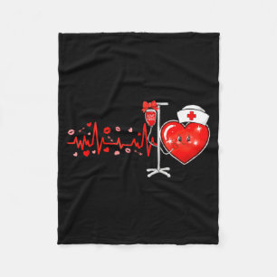 Couverture Polaire Stethoscope Battement de coeur Infirmière Saint-Va