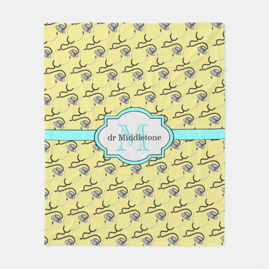 Couverture Polaire Stéthoscopes amusants pour les médecins de nom jau (Devant)