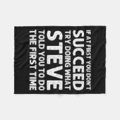 Couverture Polaire Steve Gift Name D Birthday Funny Christ (Devant (Horizontal))