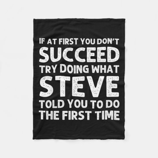 Couverture Polaire Steve Gift Name D Birthday Funny Christ (Devant)