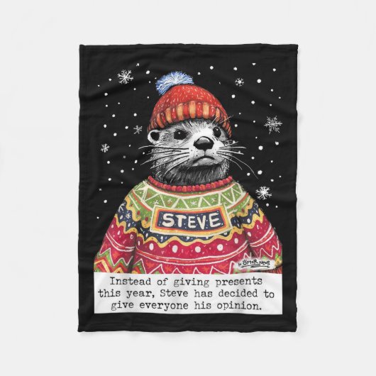 Couverture Polaire Steve Otter Instead Of Giving Presents This Year (Devant)