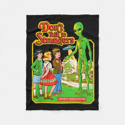 Couverture Polaire Steven Rhodes Don't Talk To Strangers Alien Retro  (Devant)