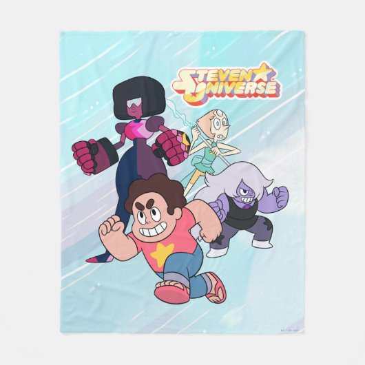 Couverture Polaire Steven Universe | Crystal Gem Group Action (Devant)