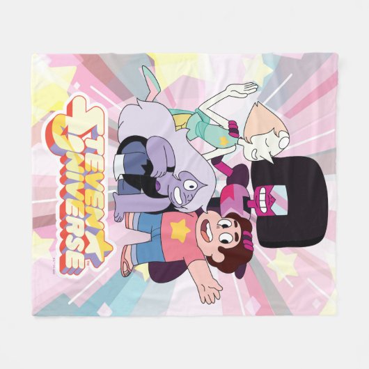 Couverture Polaire Steven Universe | Crystal Gem Group Huddle (Devant (Horizontal))