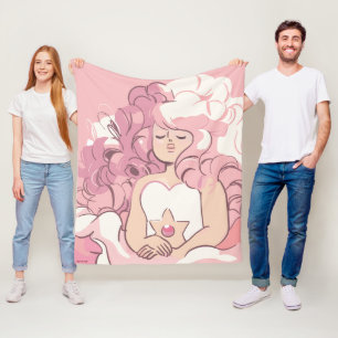 Couverture Polaire Steven Universe   Illustration de quartz Rose