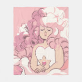 Couverture Polaire Steven Universe | Illustration de quartz Rose (Devant)