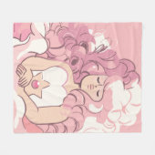 Couverture Polaire Steven Universe | Illustration de quartz Rose (Devant (Horizontal))