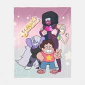 Couverture Polaire Steven Universe | Pose du groupe Crystal Gem (Devant)
