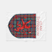 Couverture Polaire Stevenson Tartan Scottish Plaid Lion Rampant (Devant (Horizontal))