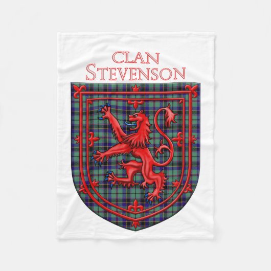 Couverture Polaire Stevenson Tartan Scottish Plaid Lion Rampant (Devant)
