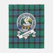 Couverture Polaire Stewart Ancien Clan Badge Tartan Plaid (Devant)