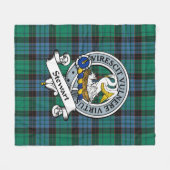 Couverture Polaire Stewart Ancien Clan Badge Tartan Plaid (Devant (Horizontal))