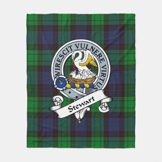 Couverture Polaire Stewart Ancien Clan Moderne Badge Tartan Plaid (Devant)