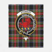 Couverture Polaire Stewart Black (Stuart) de Bute Clan Badge Tartan P (Devant)