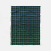 Couverture Polaire Stewart Clan Dark Green et Blue Hunter Tartan (Devant)
