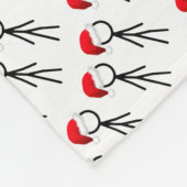 Couverture Polaire Stick Figure Père Noël Blanket (Coin)